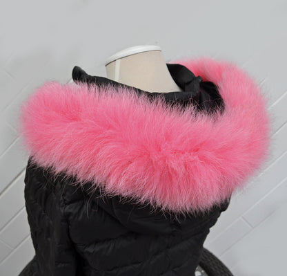 Natural Fur Collar Trim single – genuine fox tail fur – image 2