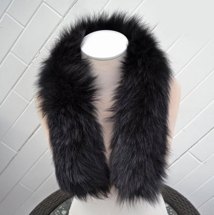 Silver Fox Look real fox fur hood trim made from fox tail fur – Double – view 6