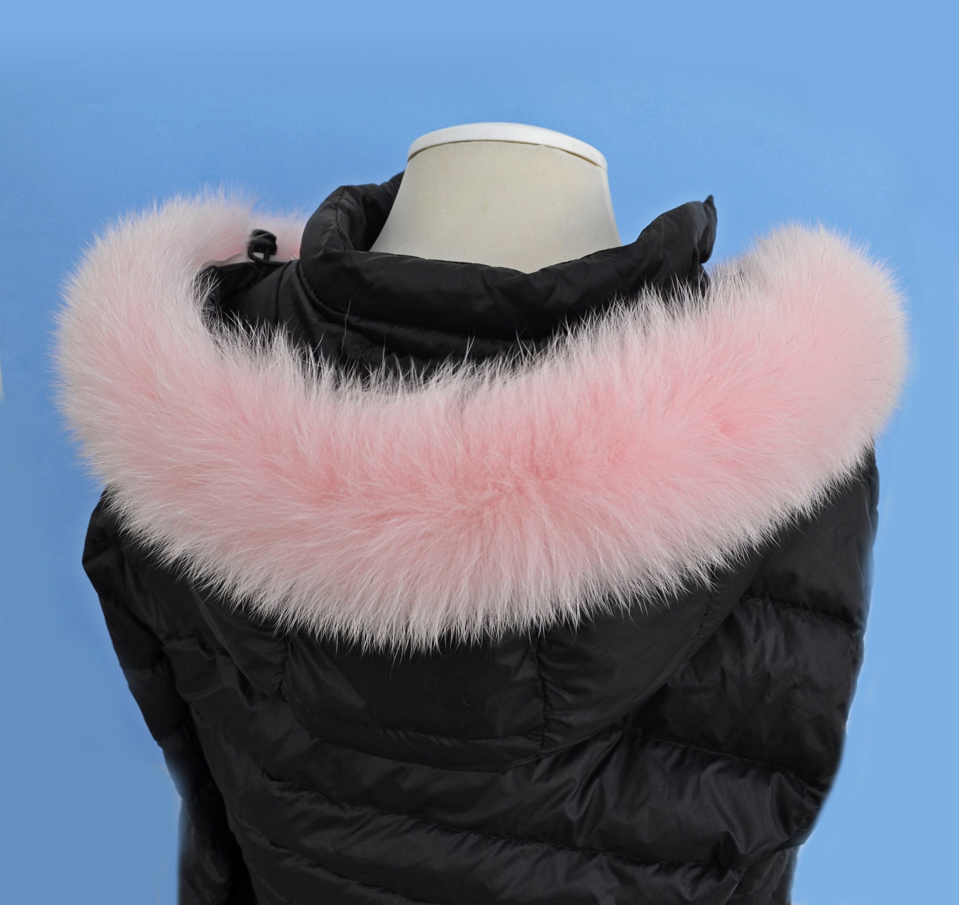 BY ORDER not Tail, High Quality Real Pink Fox Fur Trim Hood, Fur collar trim, Fox Fur Collar, Fur Scarf, Fur Ruff, Fox Fur Hood, Fox