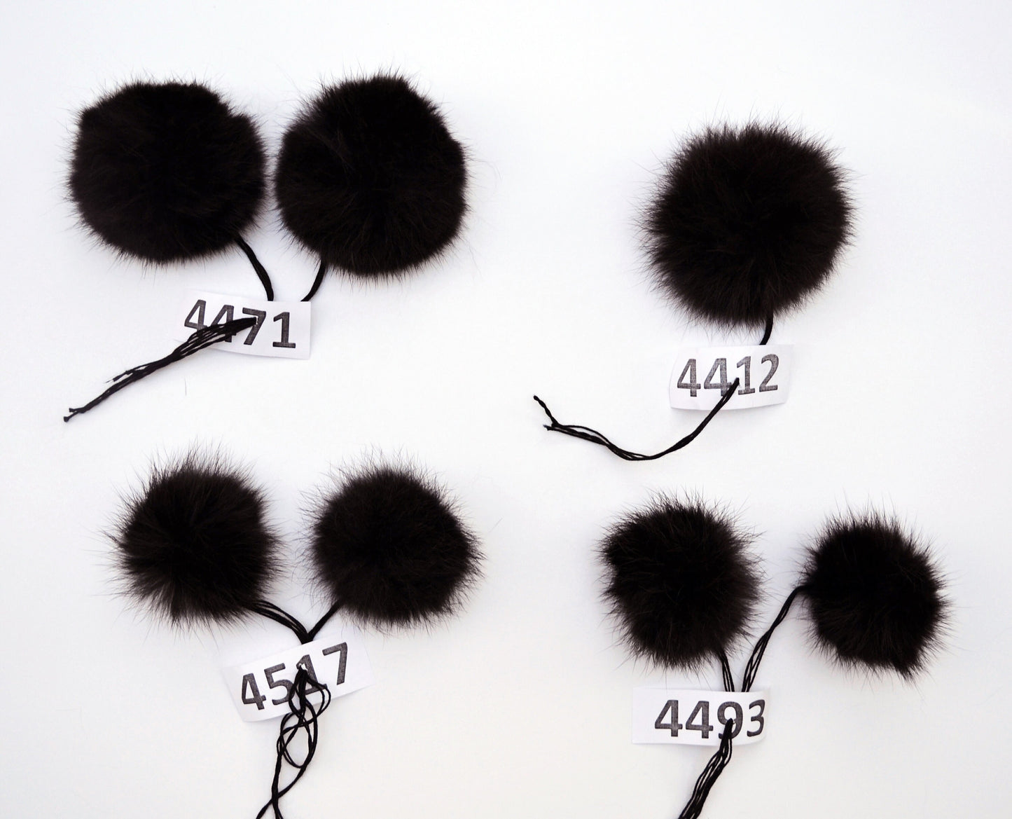 Rabbit Fur Pom Pom: Brown Hat Accessory (2-4 inch)