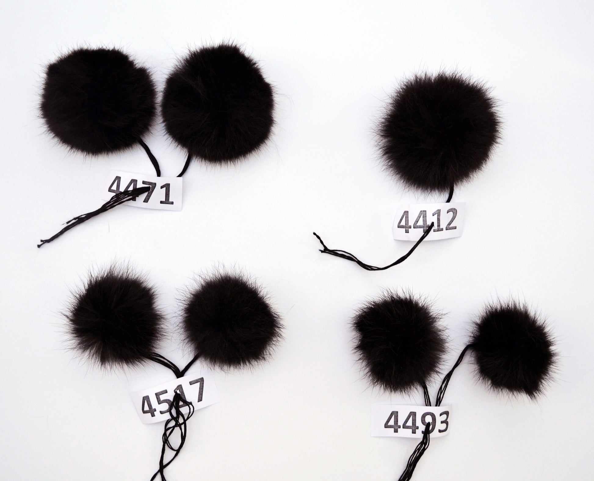 Rabbit Fur Pom Pom: Brown Hat Accessory (2-4 inch)