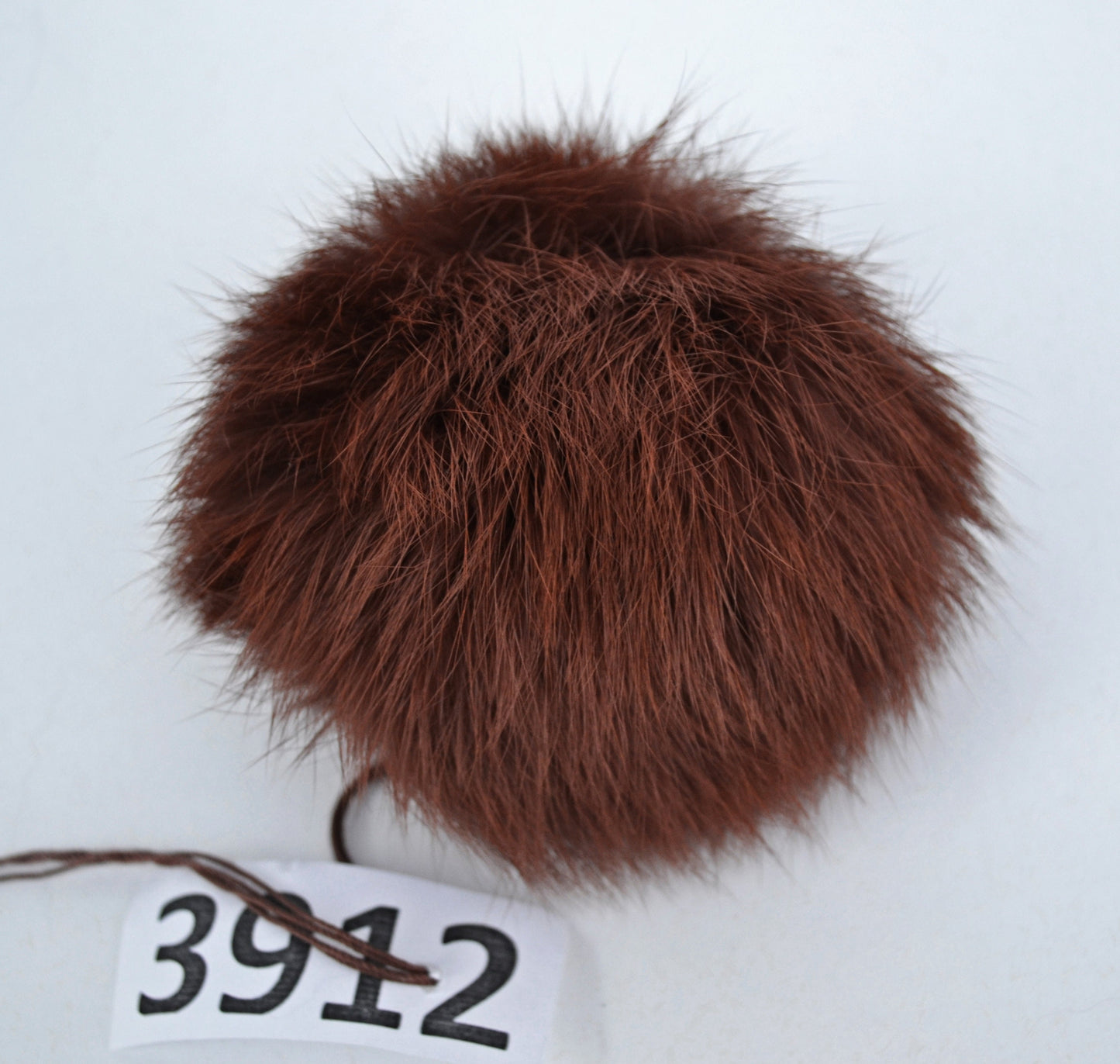 Rabbit Fur Pom Pom: Brown Hat Accessory (2-4 inch)