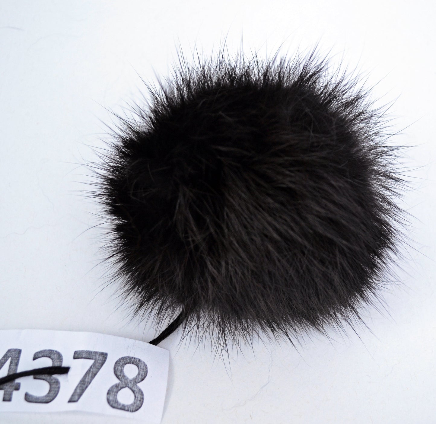 Rabbit Fur Pom Pom: Brown Hat Accessory (2-4 inch)