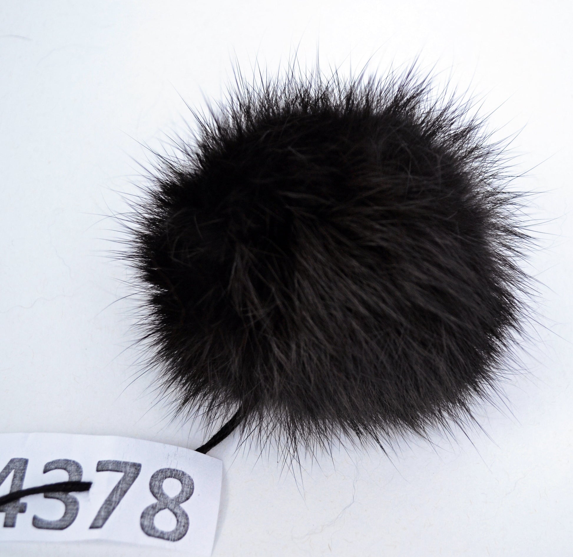 Rabbit Fur Pom Pom: Brown Hat Accessory (2-4 inch)