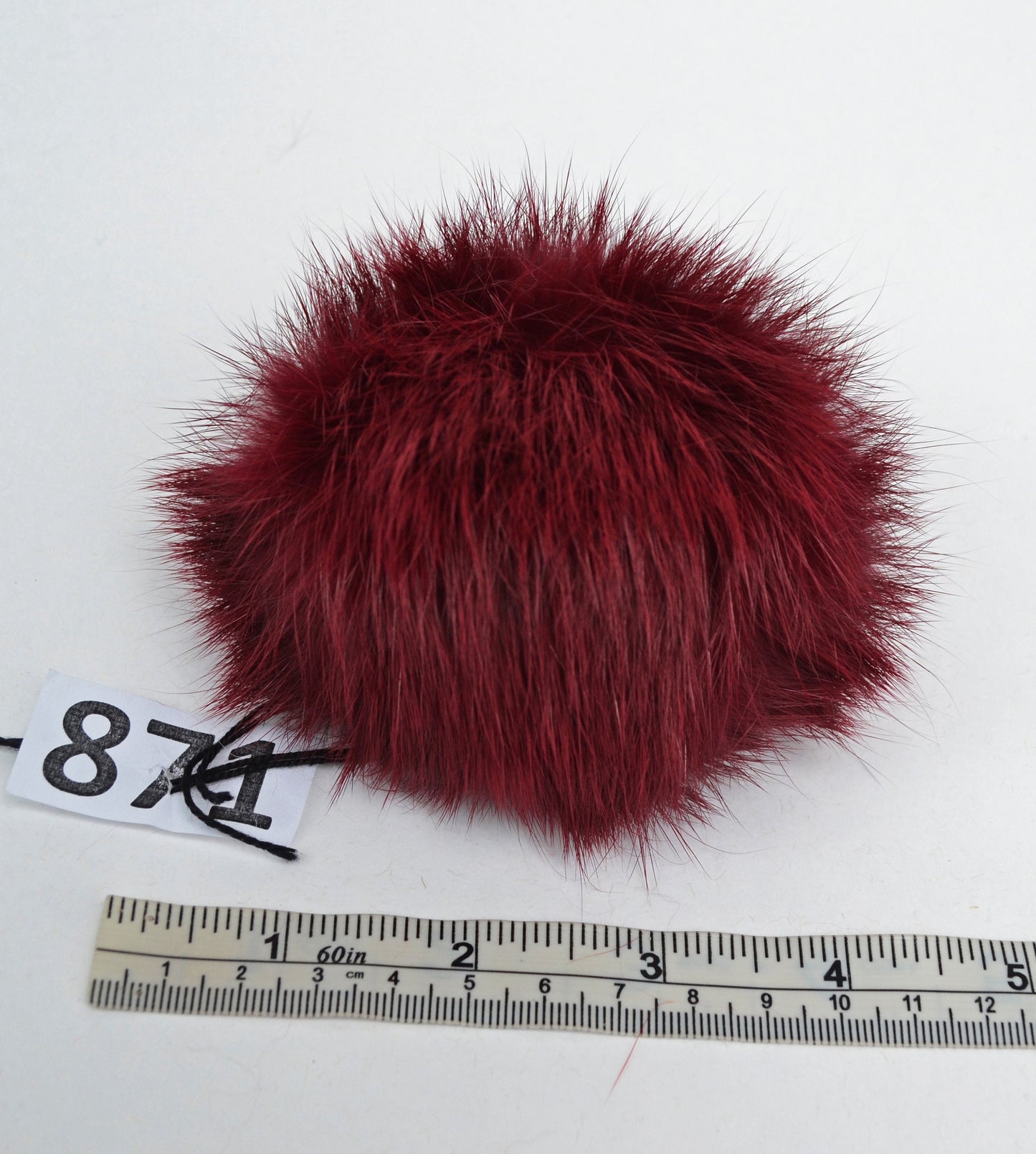 2" to 4,5" RABBIT FUR POM Poms! Red Genuine Fur Pom Pom Real Rabbit Fur Ball Key Ring Large Rabbit Pompom Keychain Charm Pom Pom Hat Bag