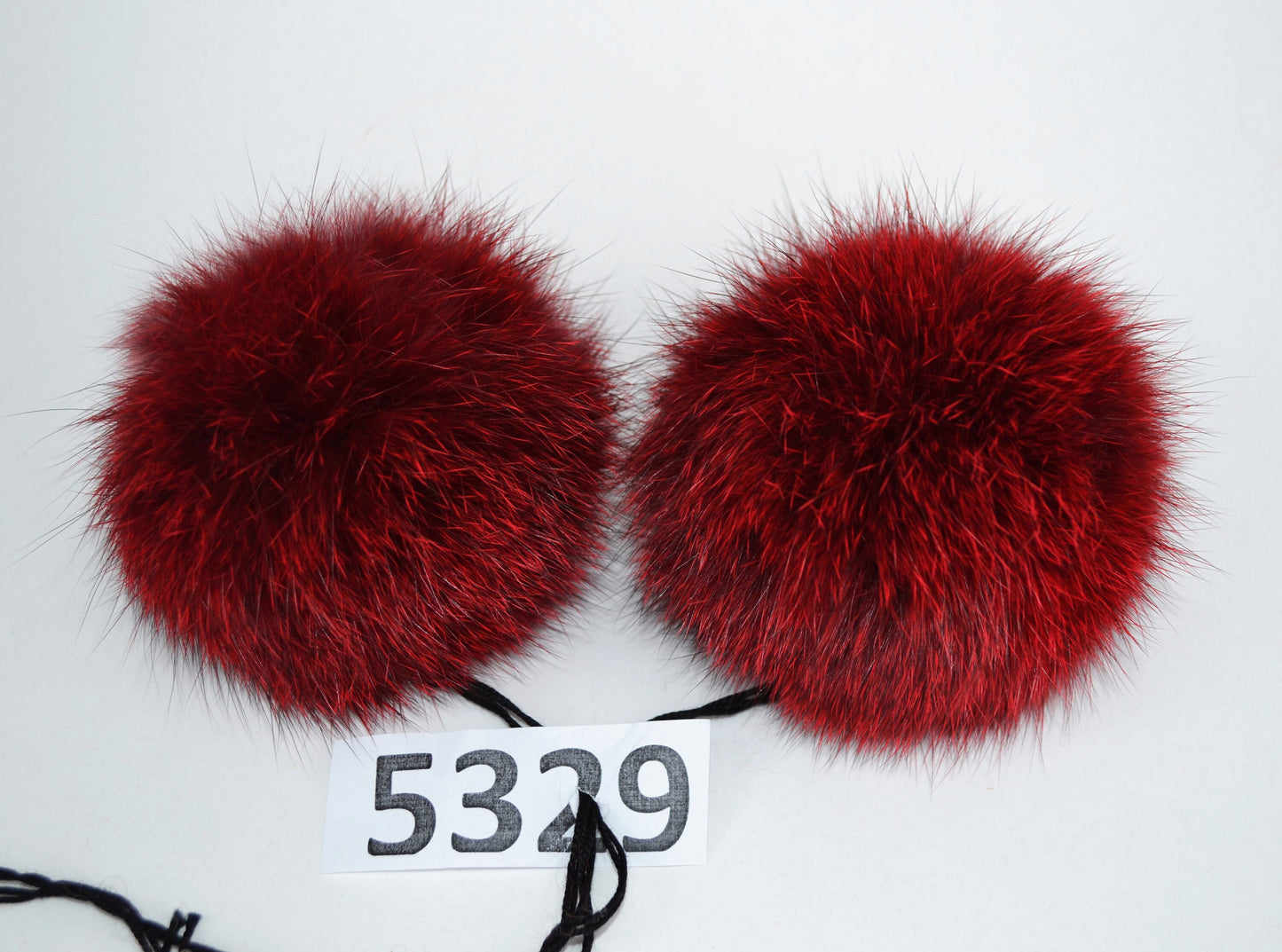 2" to 4,5" RABBIT FUR POM Poms! Red Genuine Fur Pom Pom Real Rabbit Fur Ball Key Ring Large Rabbit Pompom Keychain Charm Pom Pom Hat Bag