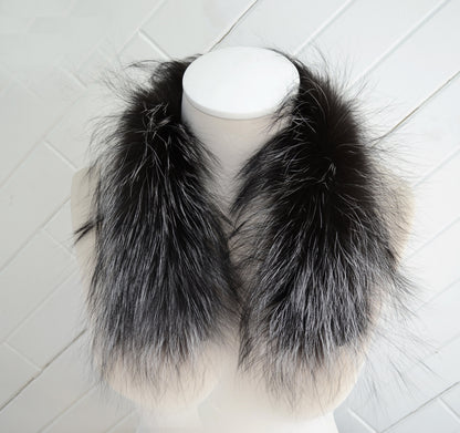 Gray Replacement Fur Trim – genuine Arctic fox pelt – image 3