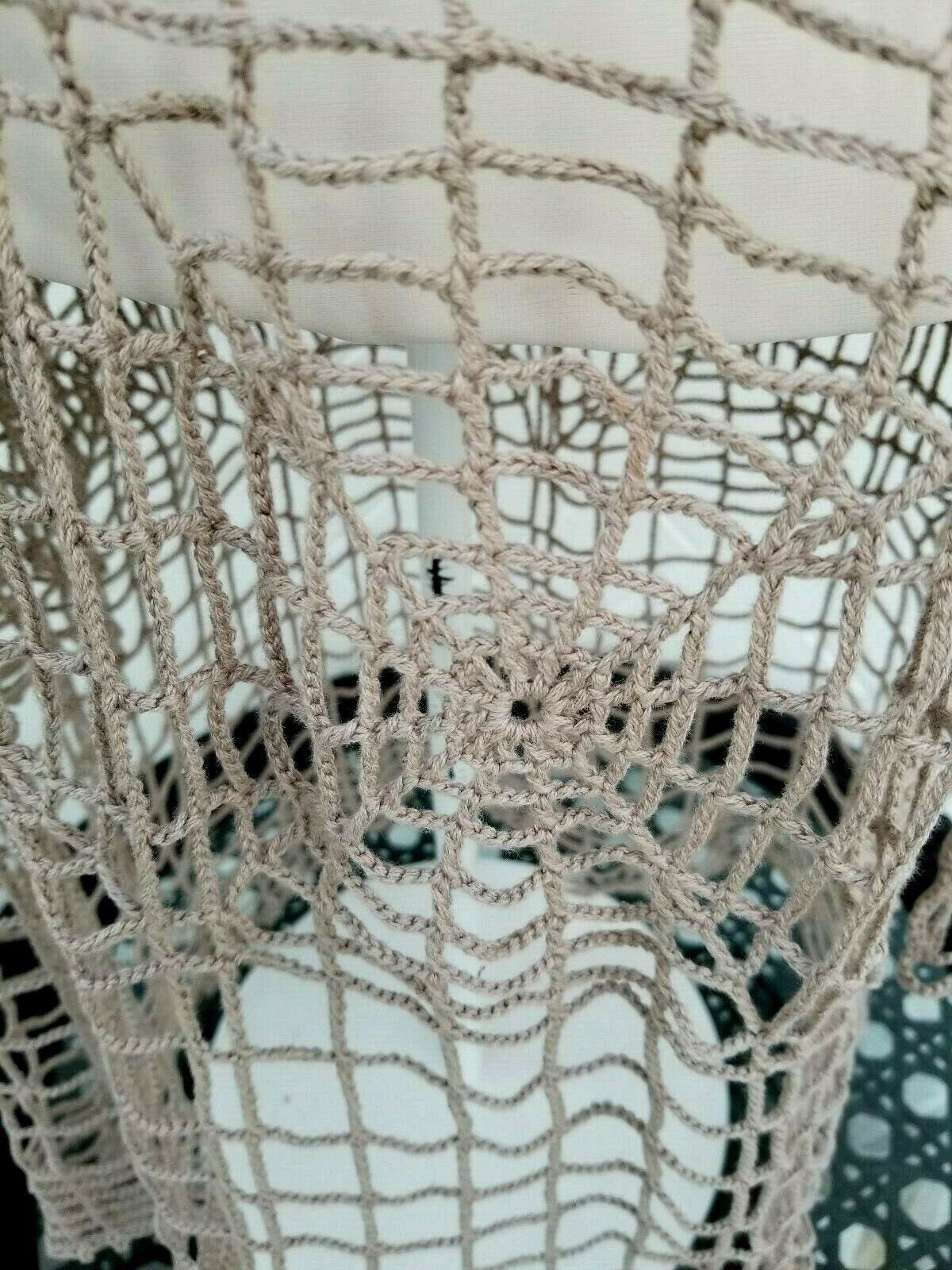 CROCHET TUNIC Dress, Beach Cover Up, Crochet Women Dress, Knitted Tunic, Summer Dress, Openwork, Spider Web Tunic, Sexy Lace Dress, Mini, L