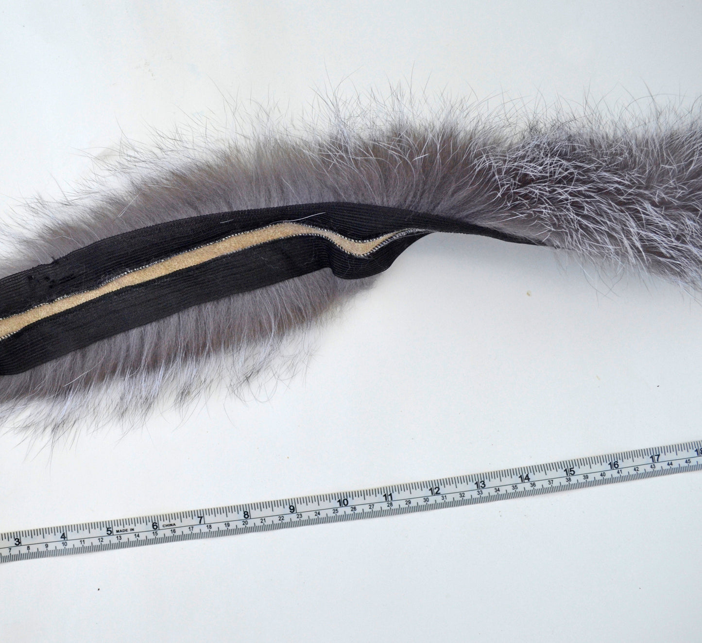 BY ORDER  60cm Real Silver Fox Fur Trim Hood, Fur collar trim, Fox Fur Collar, Fur Scarf, Fur Ruff, Fox Fur Hood, Fox Fur, Fur stripe