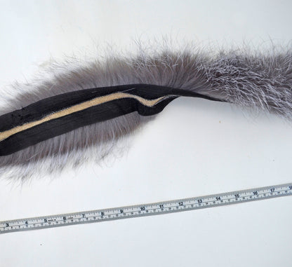 Gray Replacement Fur Trim – genuine Arctic fox pelt – image 5