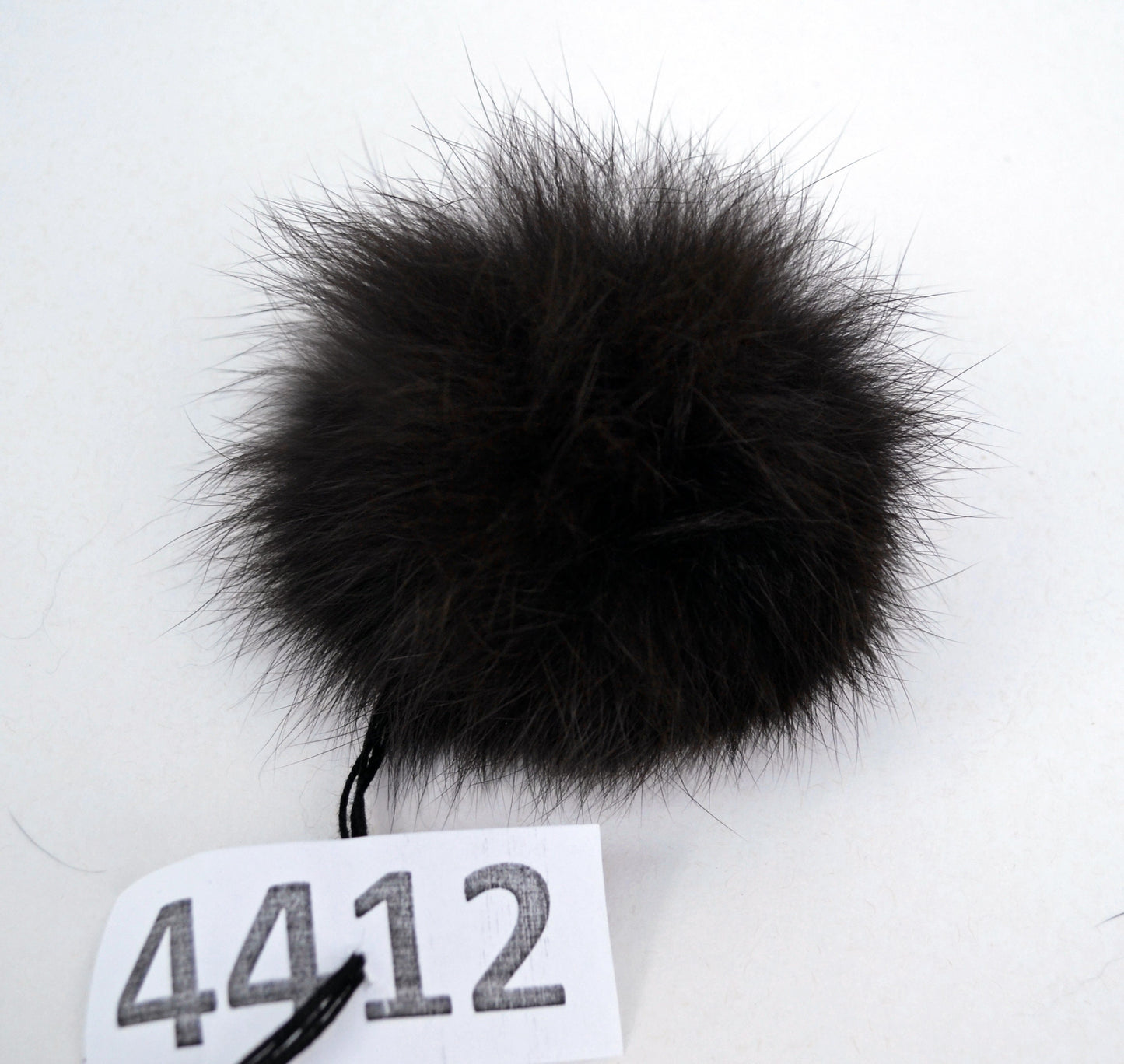 Rabbit Fur Pom Pom: Brown Hat Accessory (2-4 inch)