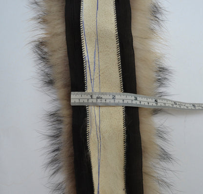Natural Brown Real Fur Replacement for Hood – genuine Finnish raccoon pelt – image 7