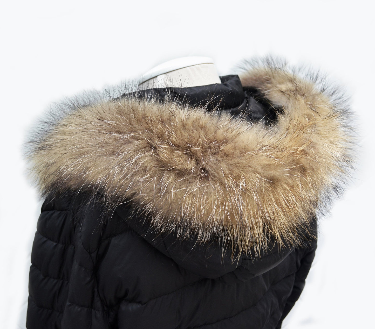 BY ORDER, 60 cm Real Raccoon Fur Collar, Fur Trim for Hoodies, Raccoon Fur Collar, Fur Scarf, Fur Ruff, Raccoon Fur Hood, Raccoon Fur