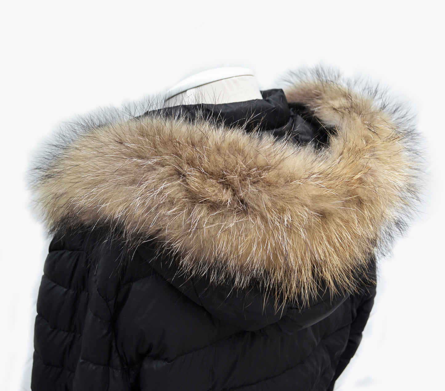 BY ORDER, 60 cm Real Raccoon Fur Collar, Fur Trim for Hoodies, Raccoon Fur Collar, Fur Scarf, Fur Ruff, Raccoon Fur Hood, Raccoon Fur