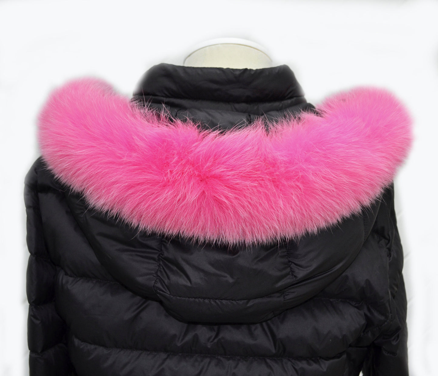 Real Pink Fox Fur Hood Trim: Luxury Finnish Fur Collar