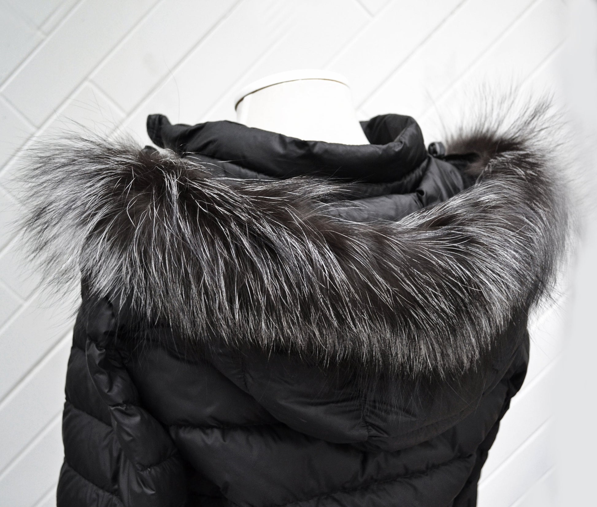 BY ORDER 60cm Real Silver Fox Fur Trim Hood, Fur collar trim, Fox Fur Collar, Fur Scarf, Fur Ruff, Fox Fur Hood, Fox Fur, Fur stripe