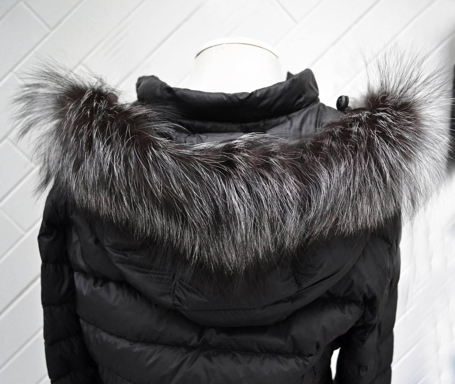 BY ORDER  60cm Real Silver Fox Fur Trim Hood, Fur collar trim, Fox Fur Collar, Fur Scarf, Fur Ruff, Fox Fur Hood, Fox Fur, Fur stripe