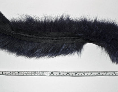Navy Blue Real Fox Fur Tail Hood Trim single – genuine fox tail fur – image 6
