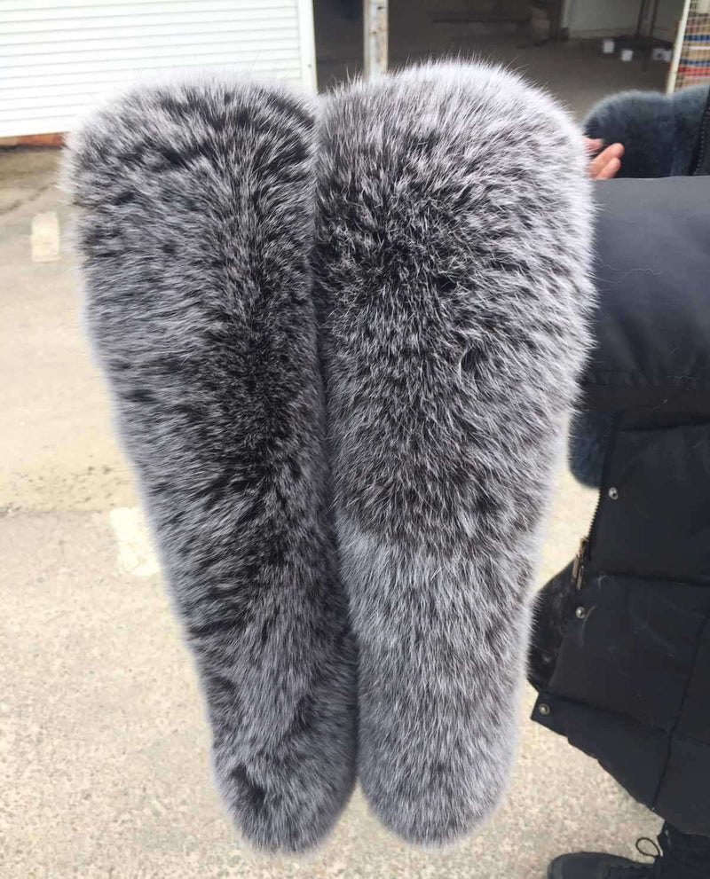 BY ORDER (not Tail) XL Extra Large Real Fox Fur Trim Hood, Fur collar trim, Fox Fur Collar, Fur Scarf, Fur Ruff, Fox Fur Hood, Hood Jacket