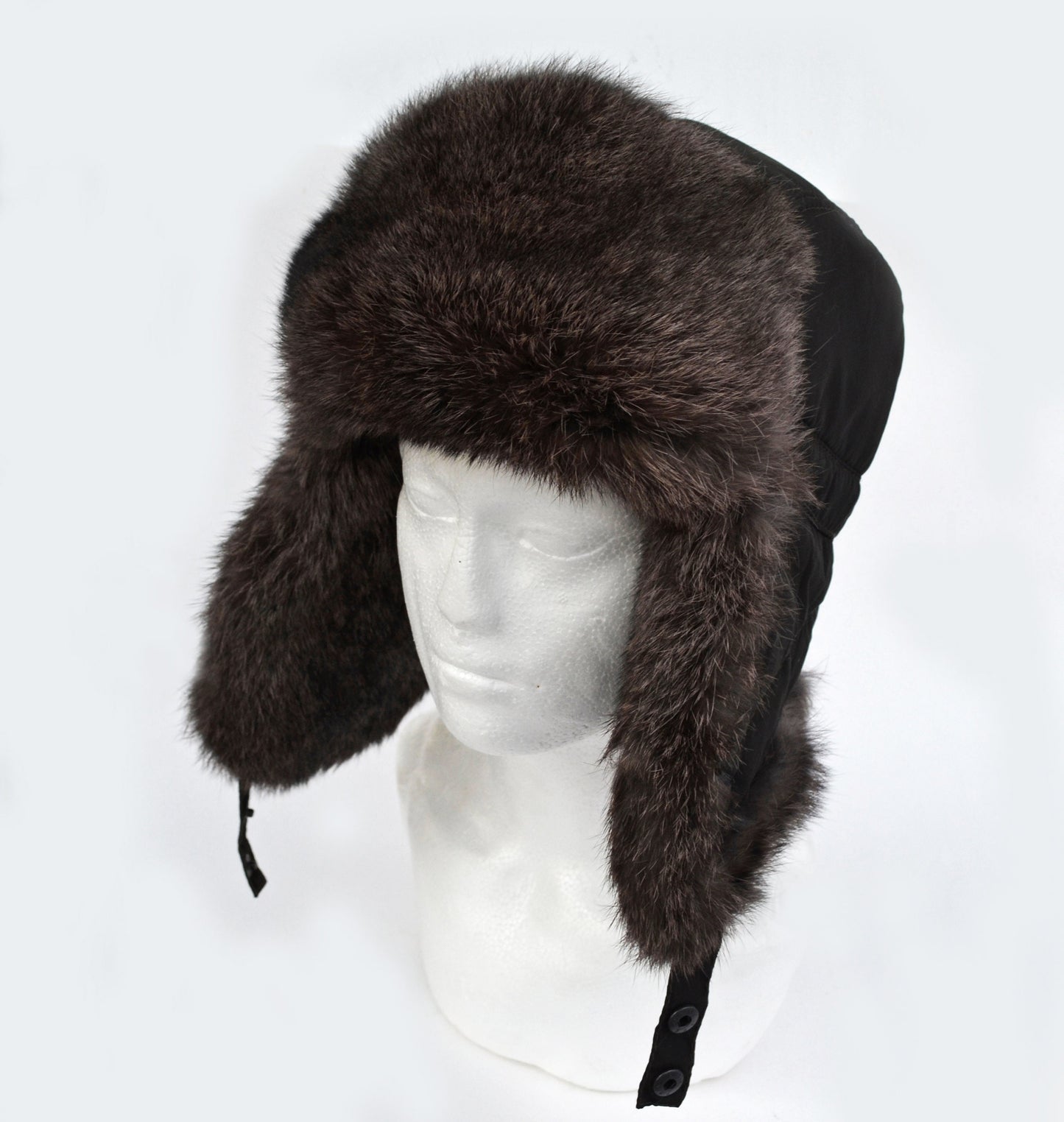 READY to SHIP Fur Ear Flap Hat, Men real fur hat, Trapper Hat, Aviator Hat, Ushanka, Russian Hat, Ski Hat, Rabbit Fur Hat Ear Flaps, Gift