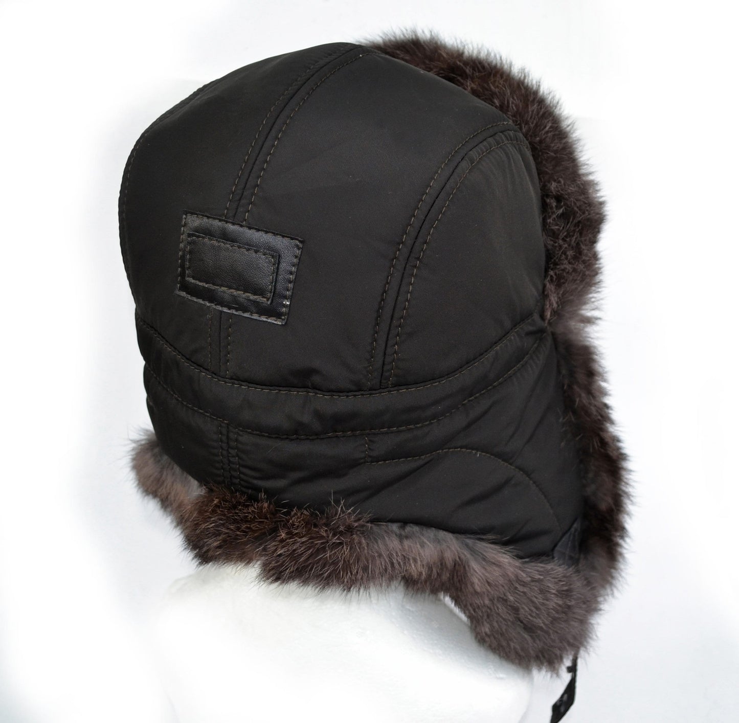 READY to SHIP Fur Ear Flap Hat, Men real fur hat, Trapper Hat, Aviator Hat, Ushanka, Russian Hat, Ski Hat, Rabbit Fur, Fur Hat Ear Flaps