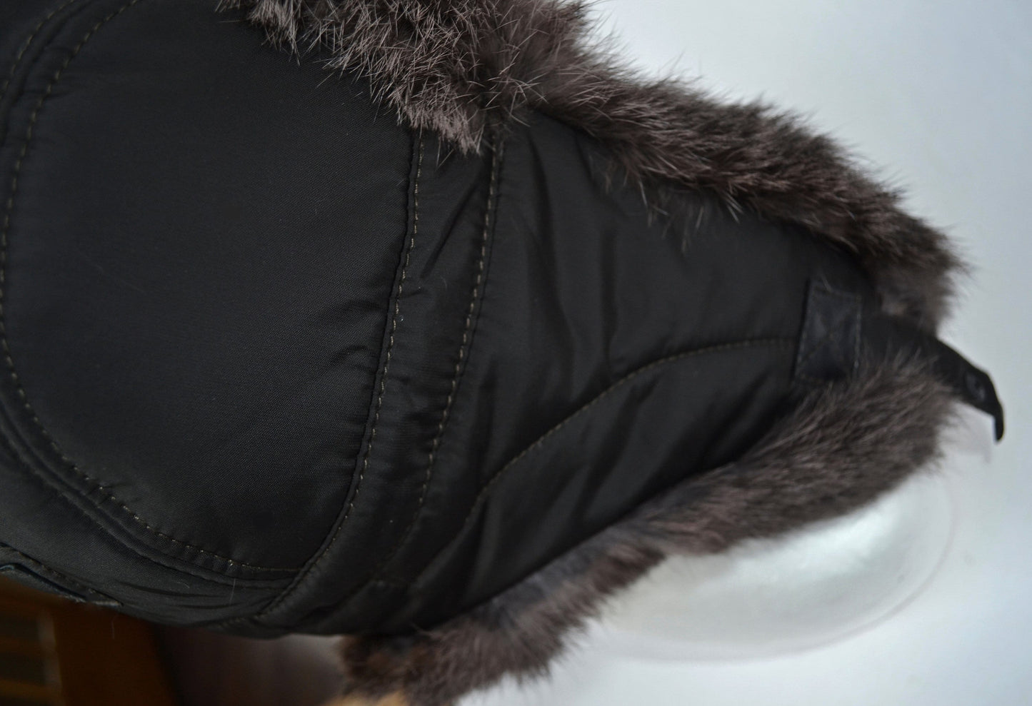Fur Ear Flap Hat, Men real fur hat, Trapper Hat, Aviator Hat, Ushanka, Russian Hat, Ski Hat, Rabbit Fur, Fur Hat Ear Flaps, Gray fur