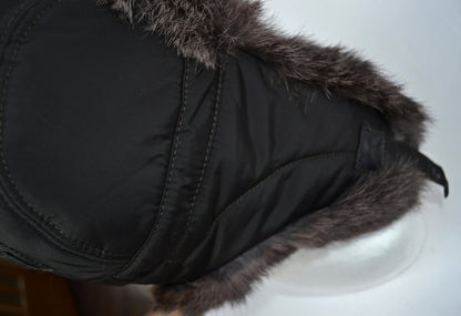 Fur Ear Flap Hat, Men real fur hat, Trapper Hat, Aviator Hat, Ushanka, Russian Hat, Ski Hat, Rabbit Fur, Fur Hat Ear Flaps, Gray fur