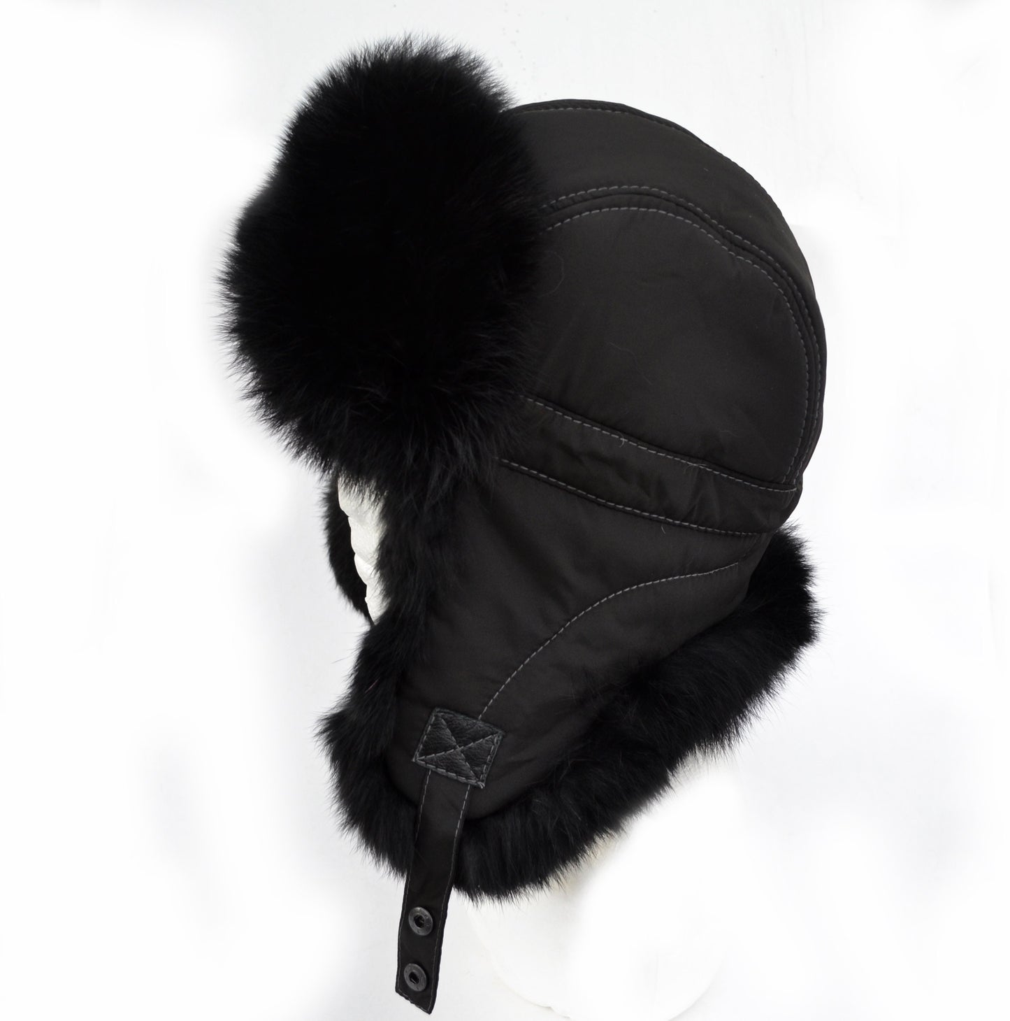 READY to SHIP Fur Ear Flap Hat, Men real fur hat, Trapper Hat, Aviator Hat, Ushanka, Russian Hat, Ski Hat, Rabbit Fur, Fur Hat Ear Flaps
