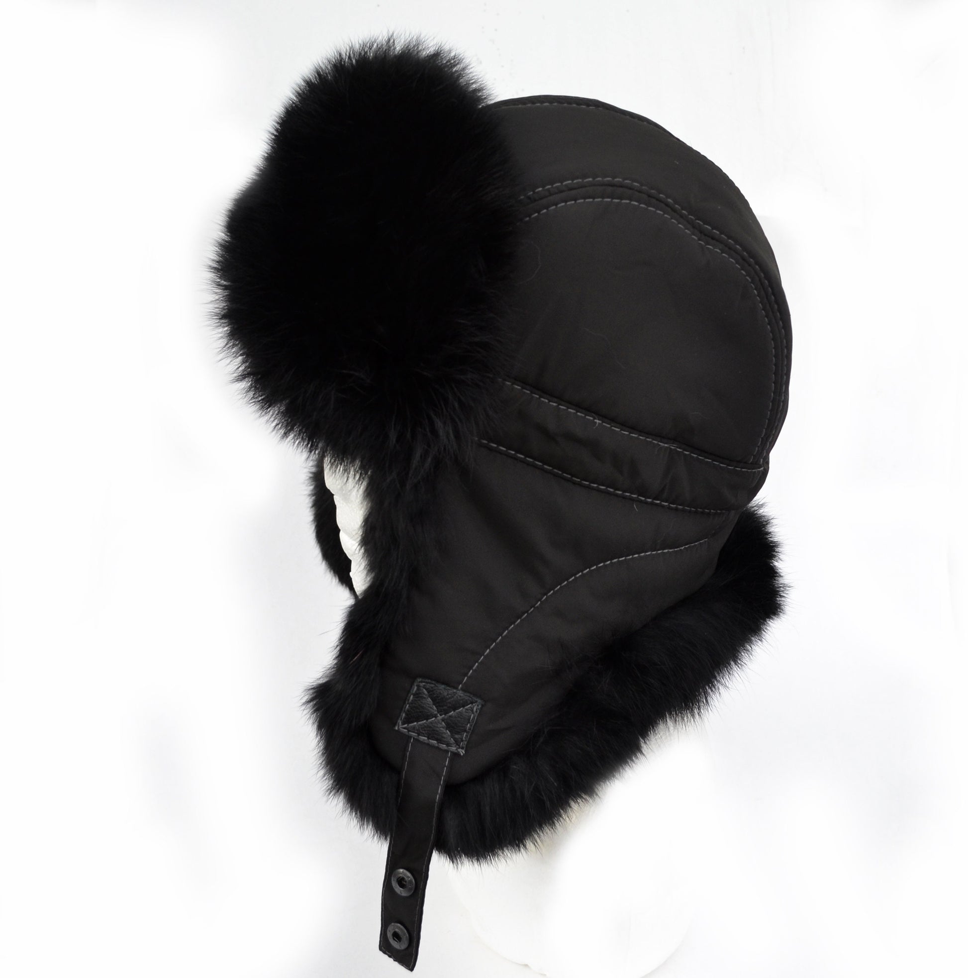 READY to SHIP Fur Ear Flap Hat, Men real fur hat, Trapper Hat, Aviator Hat, Ushanka, Russian Hat, Ski Hat, Rabbit Fur, Fur Hat Ear Flaps