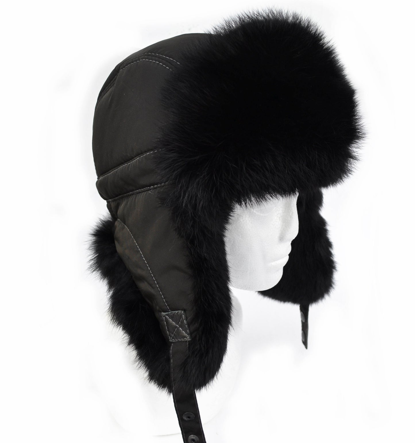 READY to SHIP Fur Ear Flap Hat, Men real fur hat, Trapper Hat, Aviator Hat, Ushanka, Russian Hat, Ski Hat, Rabbit Fur, Fur Hat Ear Flaps