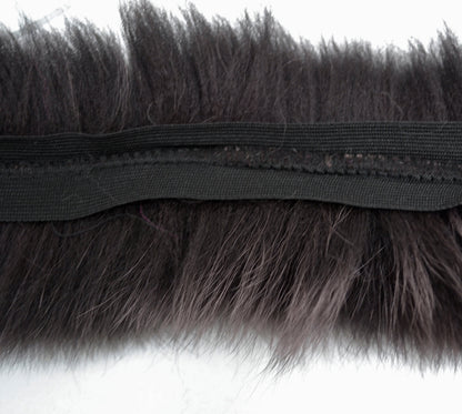 Brown Fur Trim for Hood single – genuine fox tail fur – image 6