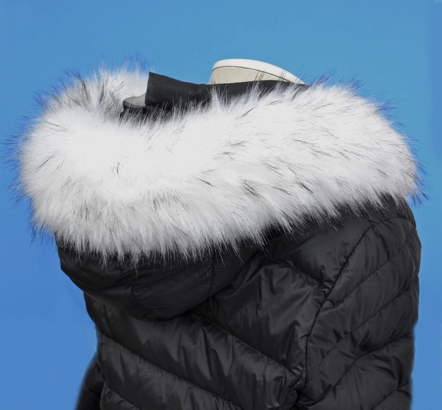 BY ORDER Faux Fur Vegan Trim Hood 70 cm, Faux Fur Collar Trim, Fake Fur, Fur Fabric, Fur Ruff, Faux Fur Hood, Hood Fur Jacket, White