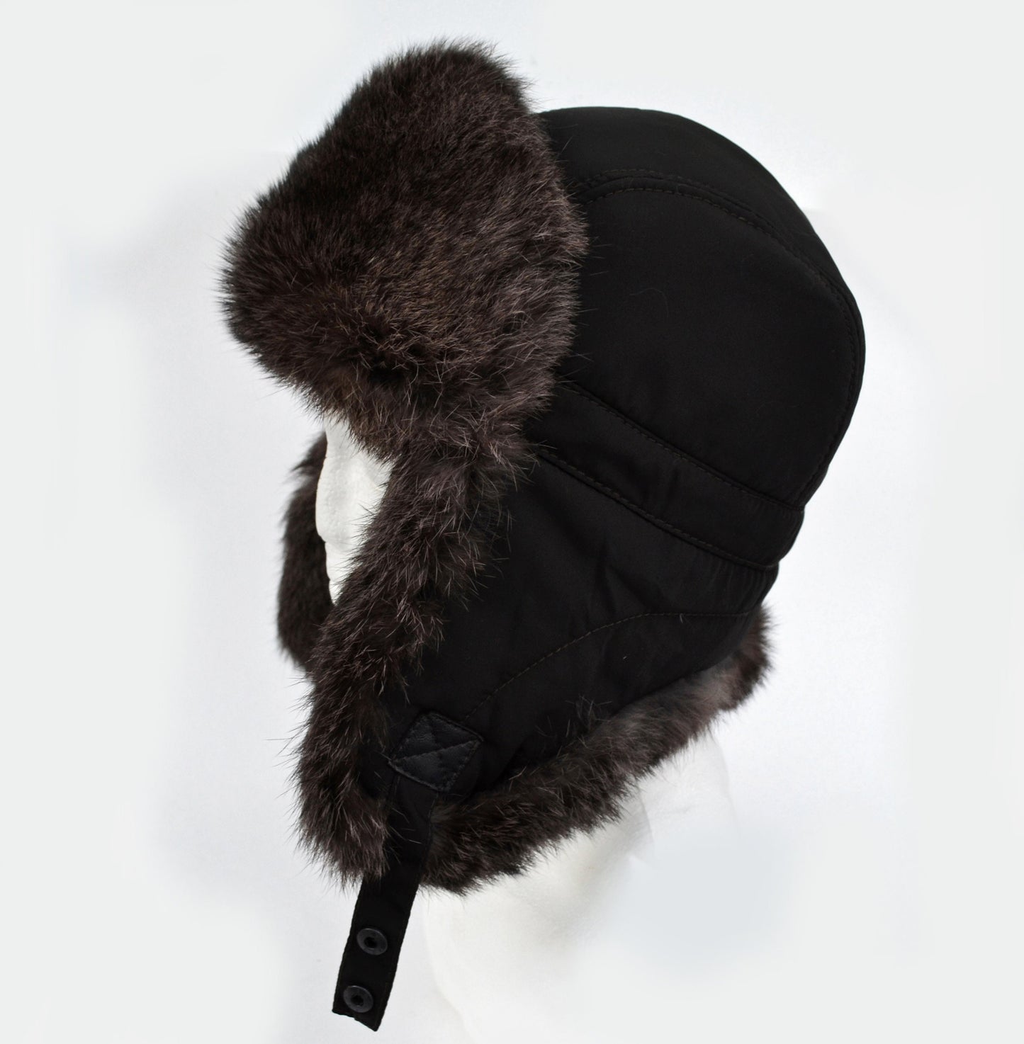 READY to SHIP Fur Ear Flap Hat, Men real fur hat, Trapper Hat, Aviator Hat, Ushanka, Russian Hat, Ski Hat, Rabbit Fur Hat Ear Flaps, Gift