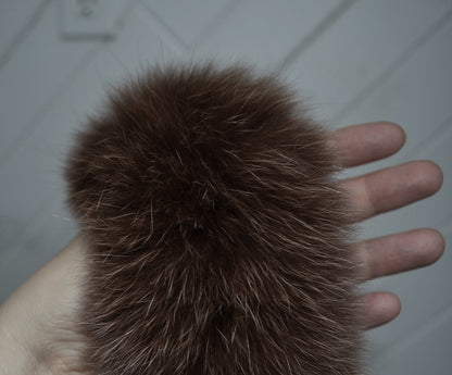 Brown Fox Fur Hood – genuine Arctic fox pelt – image 6