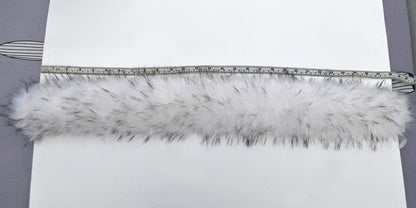 White Black-Tip Faux Fur Hood Trim – 60–80 cm – product photo 8