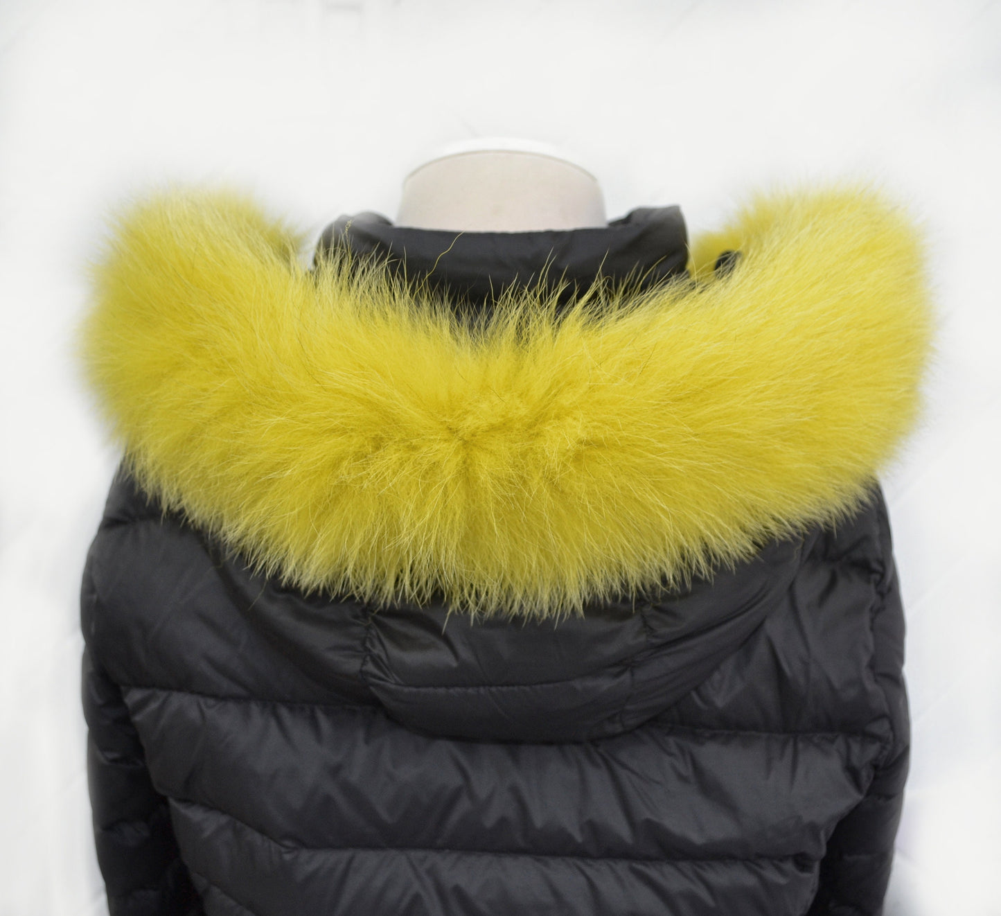 READY to SHIP, Real Fox Fur (Tail) Trim Hood, Fur collar trim, Fox Fur Collar, Fur Scarf, Fur Ruff, Fur Hood, Fur stripe, Coat Trim, Yellow