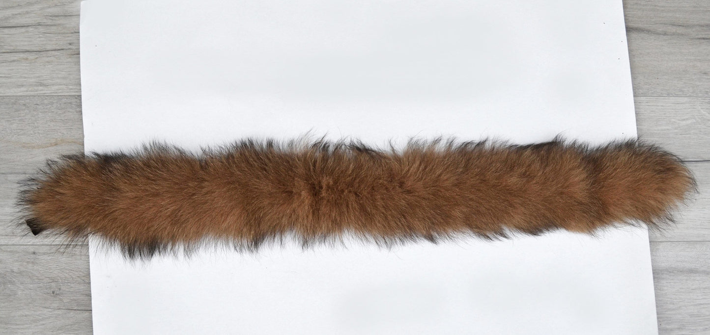 BY ORDER, Real Fox Fur (Tail) Trim Hood, Fur collar trim, Fox Fur Collar, Fur Scarf, Fur Ruff, Fur Hood, Fur stripe, Coat Trim, Jacket