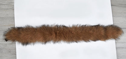 Raccoon Look real fox fur hood trim made from fox tail fur – Single – view 5