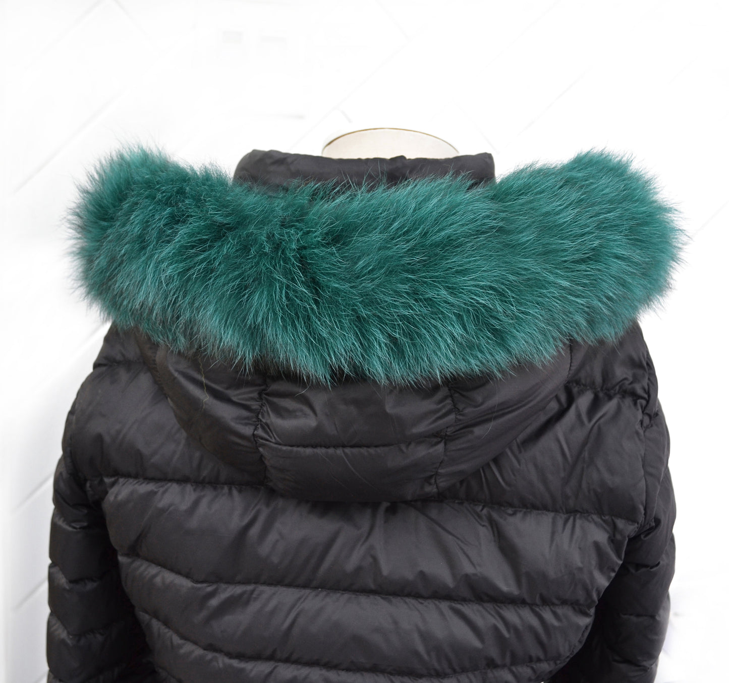 READY to SHIP, Real Fox Fur (Tail) Trim Hood, Fur collar trim, Fox Fur Collar, Fur Scarf, Fur Ruff, Fur Hood, Fur stripe, Coat Trim, Green
