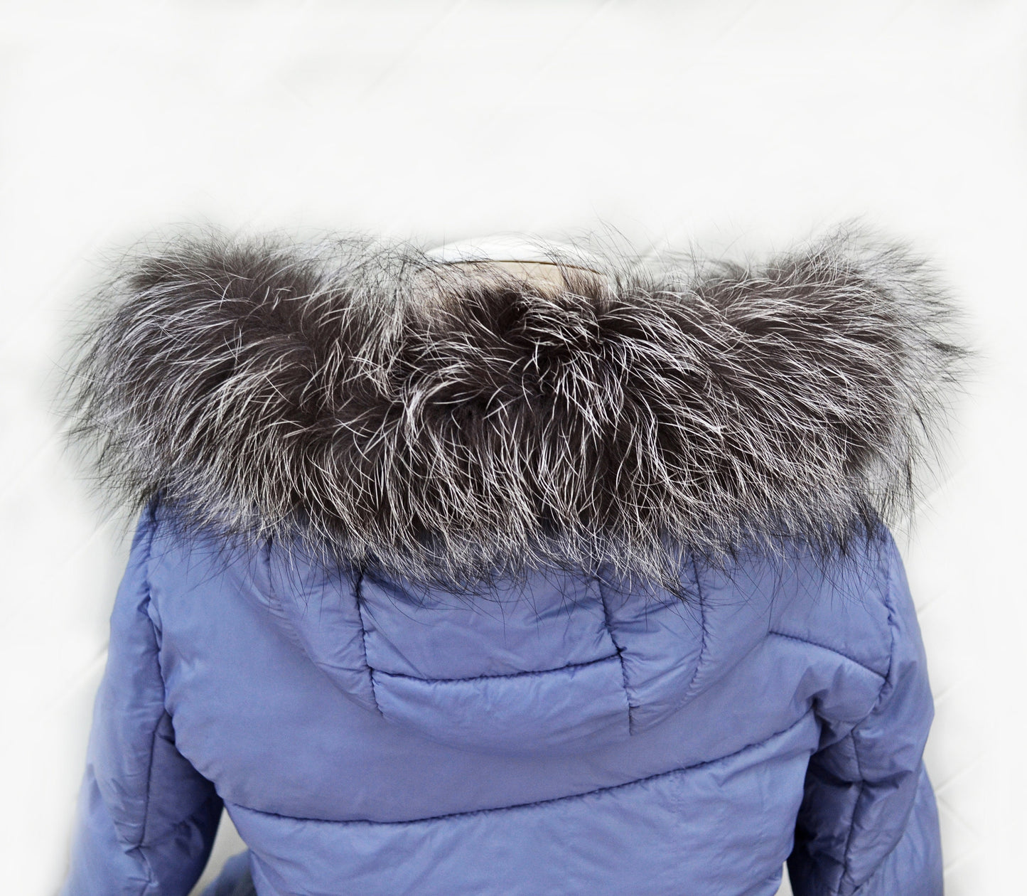 BY ORDER, Real Silver Fox Fur Trim Hood, Fur collar trim, Fox Fur Collar, Fur Scarf, Fur Ruff, Fox Fur Hood, Fox Fur stripe Coat 80x3 cm