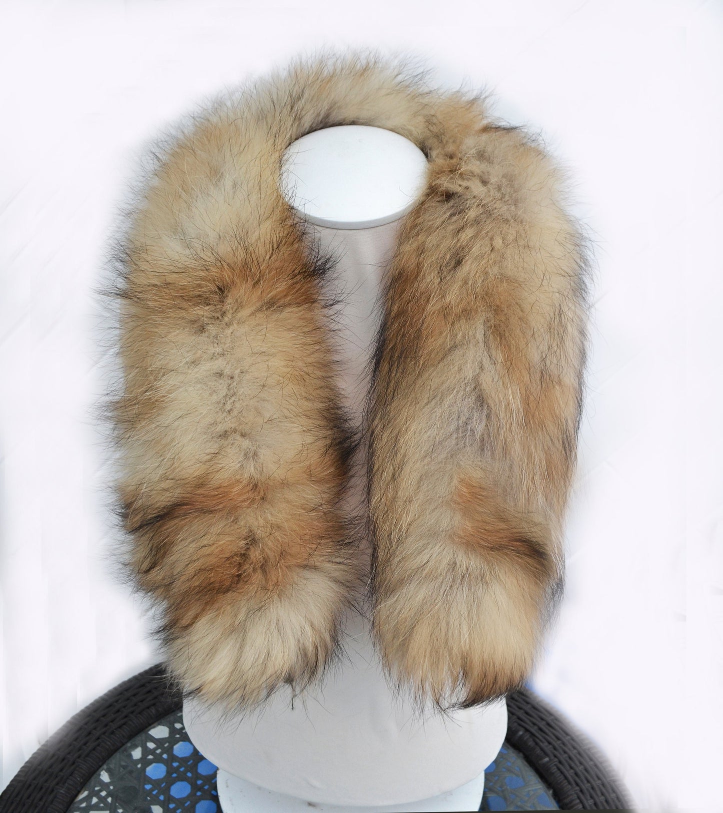 BY ORDER From Pieces! XL Large Full Finnish Real Raccoon Fur Collar, Fur Trim for Hoodie, Raccoon Fur Collar, Fur Scarf, Fur Ruff, Fur