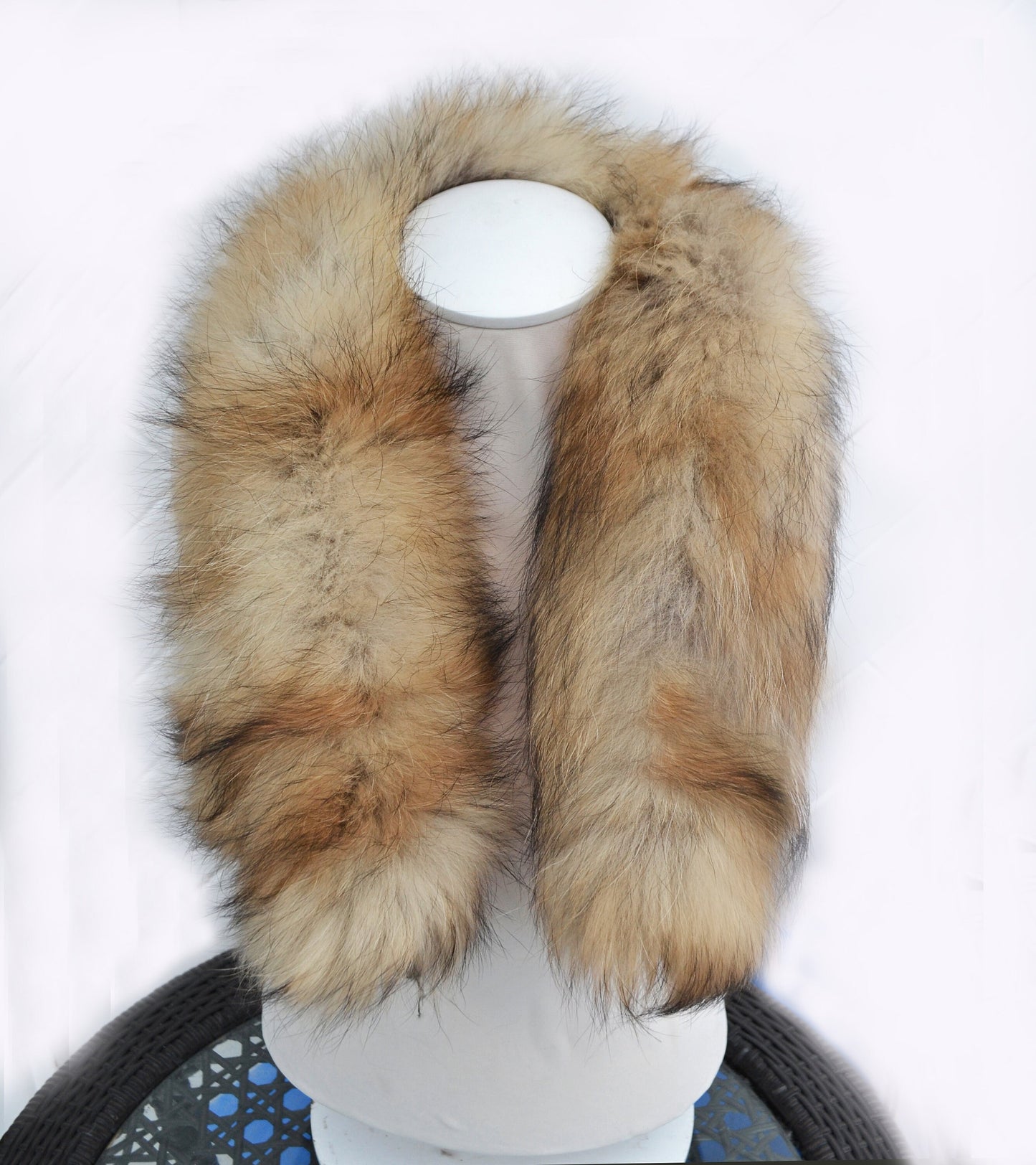 BY ORDER From Pieces! XL Large Full Finnish Real Raccoon Fur Collar, Fur Trim for Hoodie, Raccoon Fur Collar, Fur Scarf, Fur Ruff, Fur