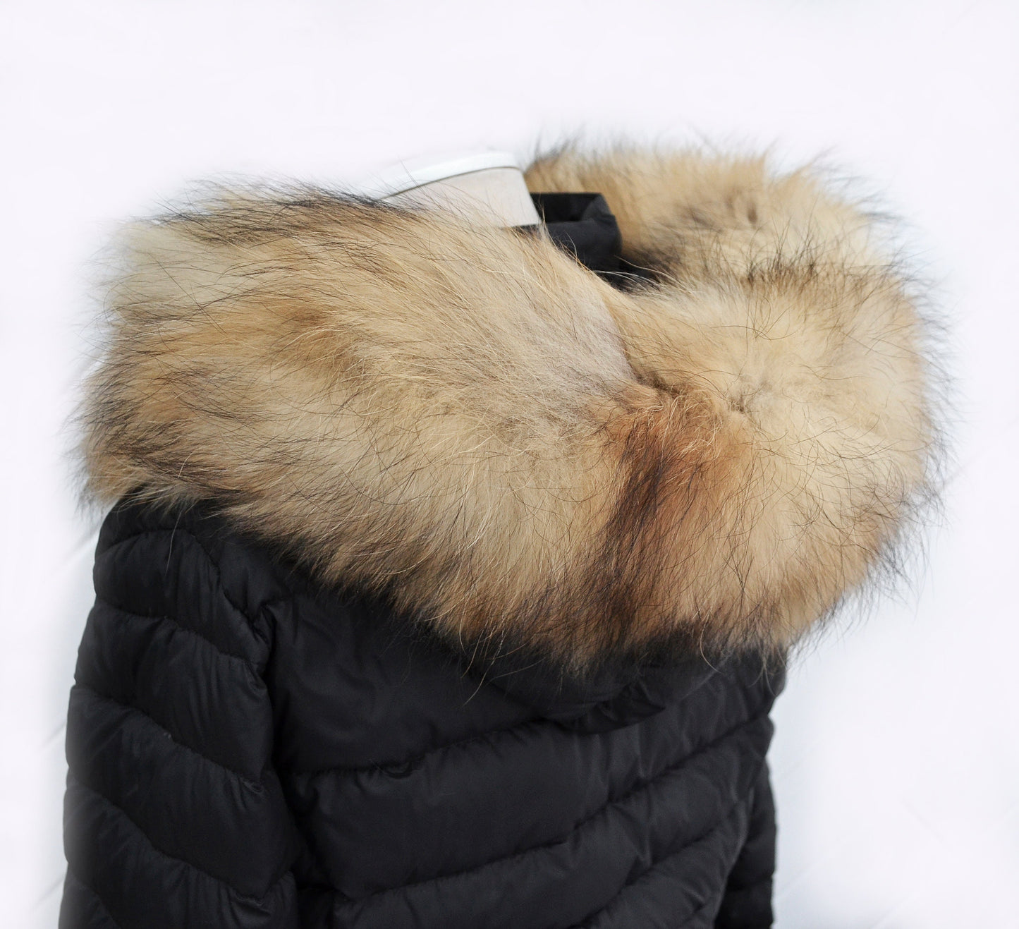 BY ORDER From Pieces! XL Large Full Finnish Real Raccoon Fur Collar, Fur Trim for Hoodie, Raccoon Fur Collar, Fur Scarf, Fur Ruff, Fur