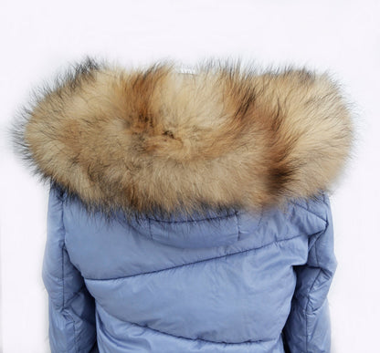 Brown Raccoon Fur Hood Trim – genuine raccoon fur pieces – image 3