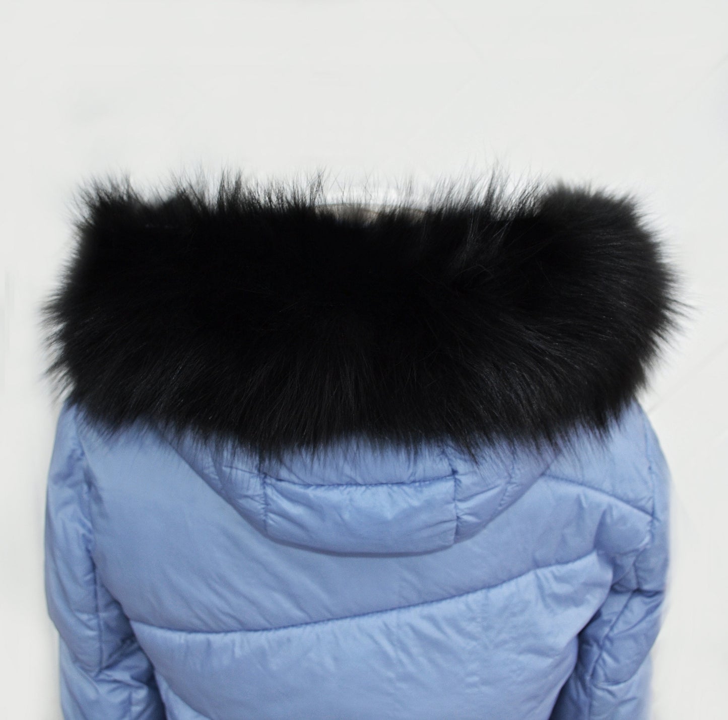 BY ORDER From Pieces! XL Large Full Finnish Real Fox Fur Collar, Fur Trim for Hoodie, Fox Fur Collar, Fur Scarf, Fur Ruff,  Black Fox