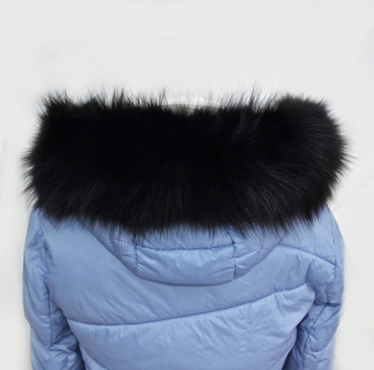 BY ORDER From Pieces! XL Large Full Finnish Real Fox Fur Collar, Fur Trim for Hoodie, Fox Fur Collar, Fur Scarf, Fur Ruff, Black Fox