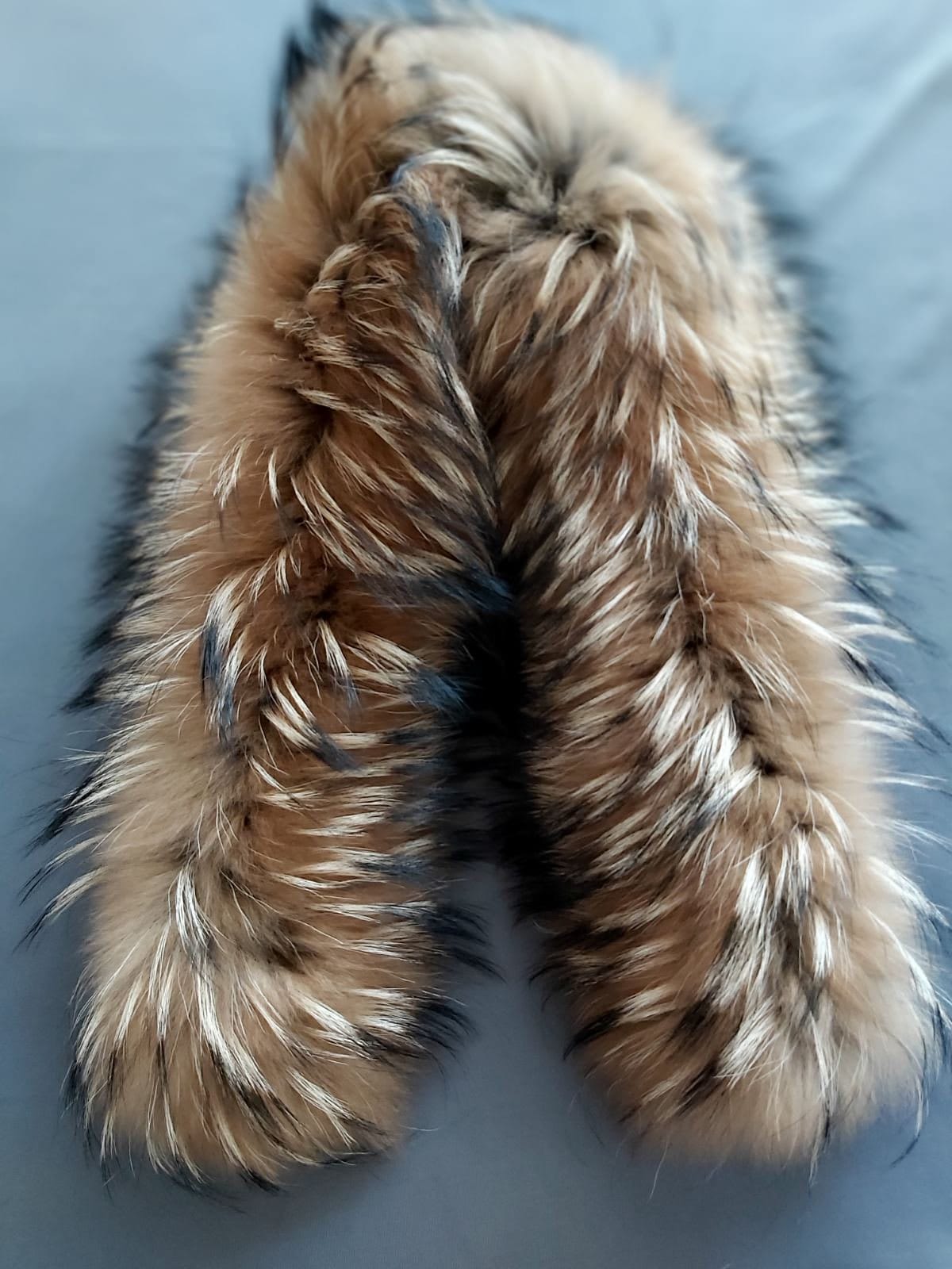 BY ORDER XL Exclusive Real Raccoon Fur Collar, Fur Trim for Hoodie, Raccoon Fur Collar, Fur Scarf, Fur Ruff, Raccoon Fur Hood, Raccoon