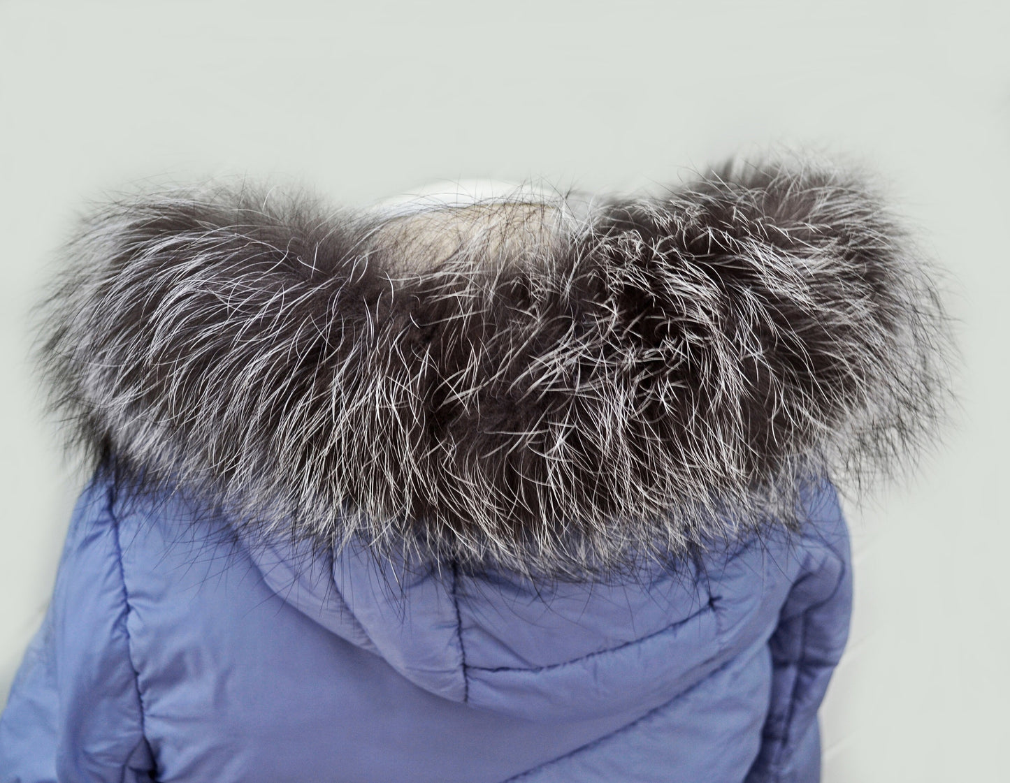 BY ORDER, Real Silver Fox Fur Trim Hood, Fur collar trim, Fox Fur Collar, Fur Scarf, Fur Ruff, Fox Fur Hood, Fox Fur stripe Coat 80x3 cm