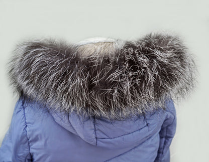 Gray Parka Fur Trim – genuine Arctic fox pelt – image 3