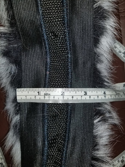Silver Fox Look Fur Collar Trim double – genuine fox tail fur – image 8